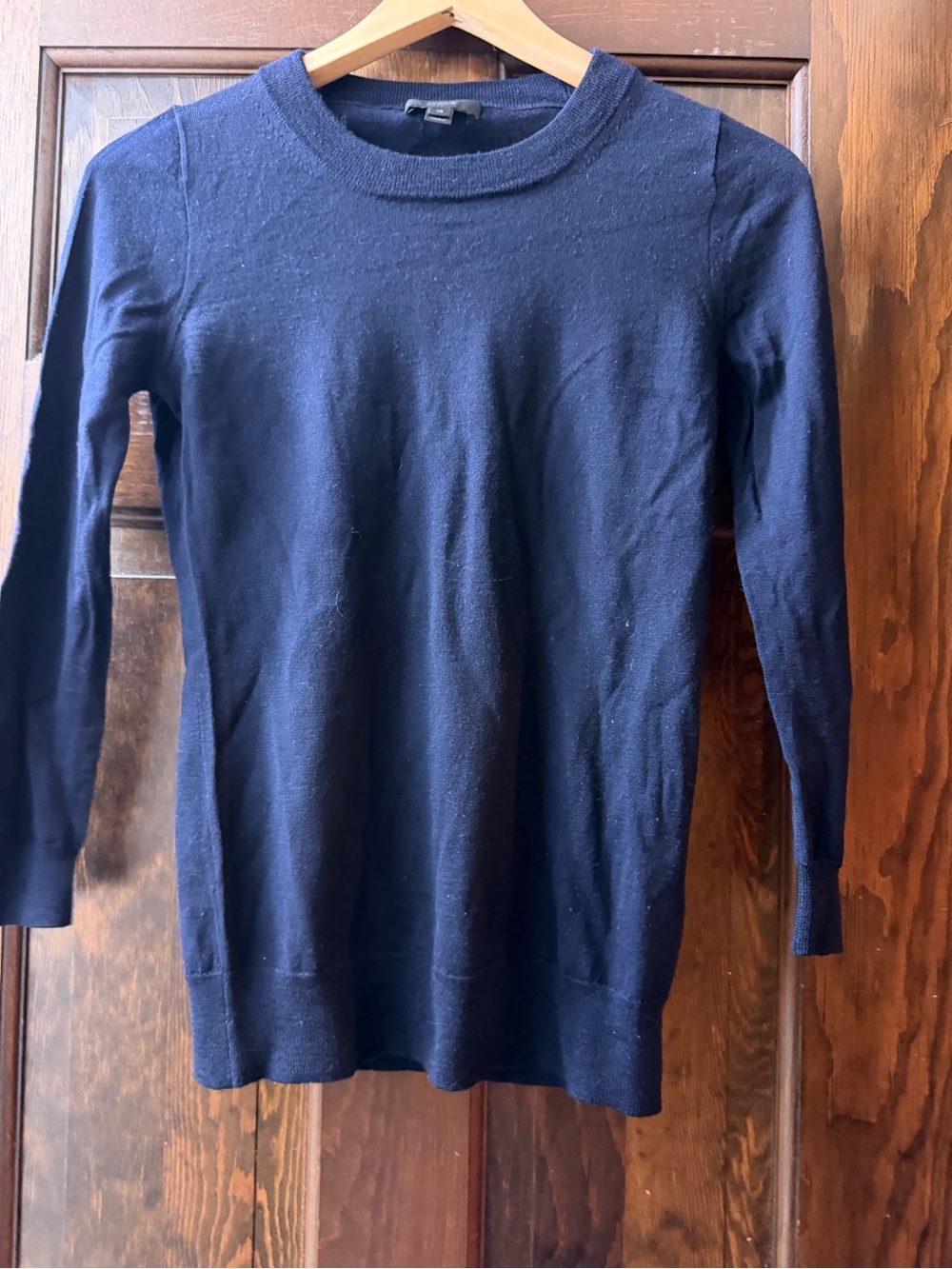J. Crew Navy Crewneck Slim Knit Sweater